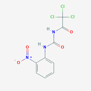 molecular formula C9H6Cl3N3O4 B4887189 2,2,2-trichloro-N-{[(2-nitrophenyl)amino]carbonyl}acetamide 