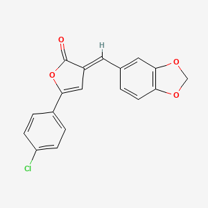 3-(1,3-benzodioxol-5-ylmethylene)-5-(4-chlorophenyl)-2(3H)-furanone