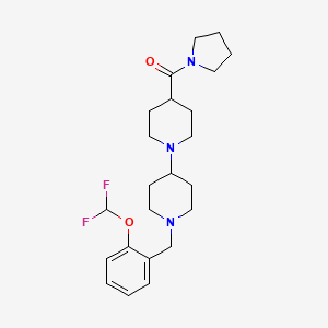 molecular formula C23H33F2N3O2 B4887215 1'-[2-(difluoromethoxy)benzyl]-4-(1-pyrrolidinylcarbonyl)-1,4'-bipiperidine 