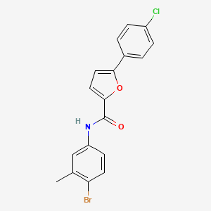 molecular formula C18H13BrClNO2 B4887230 N-(4-bromo-3-methylphenyl)-5-(4-chlorophenyl)-2-furamide 