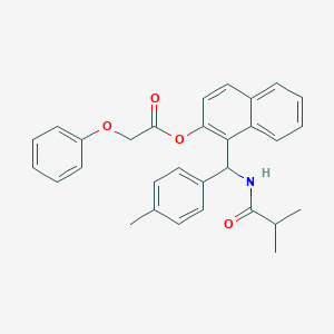 1-[(isobutyrylamino)(4-methylphenyl)methyl]-2-naphthyl phenoxyacetate