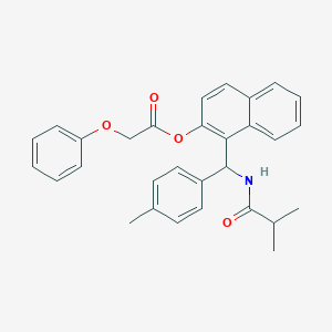 molecular formula C30H29NO4 B4887237 1-[(isobutyrylamino)(4-methylphenyl)methyl]-2-naphthyl phenoxyacetate 