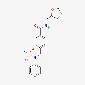 4-{[(methylsulfonyl)(phenyl)amino]methyl}-N-(tetrahydrofuran-2-ylmethyl)benzamide