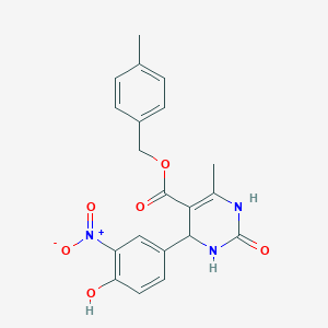 4-Methylbenzyl 4-(4-hydroxy-3-nitrophenyl)-6-methyl-2-oxo-1,2,3,4-tetrahydropyrimidine-5-carboxylate