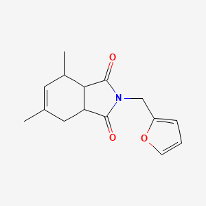 molecular formula C15H17NO3 B4887272 2-(2-furylmethyl)-4,6-dimethyl-3a,4,7,7a-tetrahydro-1H-isoindole-1,3(2H)-dione 