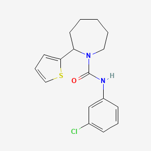 molecular formula C17H19ClN2OS B4887288 N-(3-chlorophenyl)-2-(2-thienyl)-1-azepanecarboxamide 