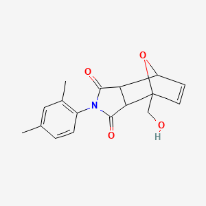 molecular formula C17H17NO4 B4887299 4-(2,4-dimethylphenyl)-1-(hydroxymethyl)-10-oxa-4-azatricyclo[5.2.1.0~2,6~]dec-8-ene-3,5-dione 