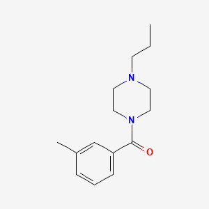 molecular formula C15H22N2O B4887300 1-(3-methylbenzoyl)-4-propylpiperazine 