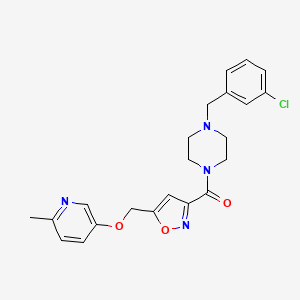 1-(3-chlorobenzyl)-4-[(5-{[(6-methyl-3-pyridinyl)oxy]methyl}-3-isoxazolyl)carbonyl]piperazine