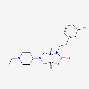 molecular formula C20H28ClN3O2 B4887323 (3aS*,6aR*)-3-[2-(3-chlorophenyl)ethyl]-5-(1-ethyl-4-piperidinyl)hexahydro-2H-pyrrolo[3,4-d][1,3]oxazol-2-one 