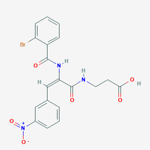 molecular formula C19H16BrN3O6 B4887327 N-[2-[(2-bromobenzoyl)amino]-3-(3-nitrophenyl)acryloyl]-beta-alanine 