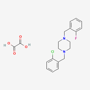 molecular formula C20H22ClFN2O4 B4887333 1-(2-chlorobenzyl)-4-(2-fluorobenzyl)piperazine oxalate 