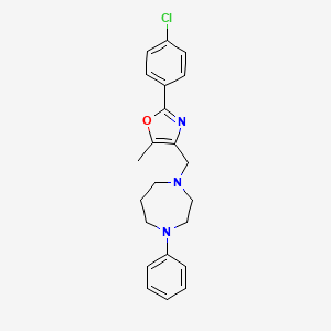 molecular formula C22H24ClN3O B4887356 1-{[2-(4-chlorophenyl)-5-methyl-1,3-oxazol-4-yl]methyl}-4-phenyl-1,4-diazepane 