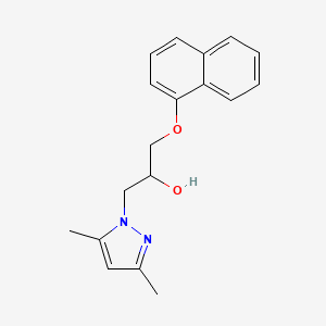 molecular formula C18H20N2O2 B4887399 1-(3,5-dimethyl-1H-pyrazol-1-yl)-3-(1-naphthyloxy)-2-propanol 