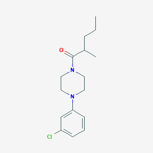 molecular formula C16H23ClN2O B4887402 1-(3-chlorophenyl)-4-(2-methylpentanoyl)piperazine 