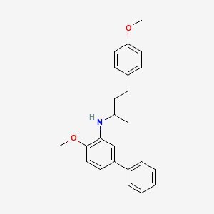 molecular formula C24H27NO2 B4887434 (4-methoxy-3-biphenylyl)[3-(4-methoxyphenyl)-1-methylpropyl]amine 