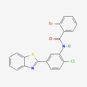 molecular formula C20H12BrClN2OS B4887445 N-[5-(1,3-benzothiazol-2-yl)-2-chlorophenyl]-2-bromobenzamide 