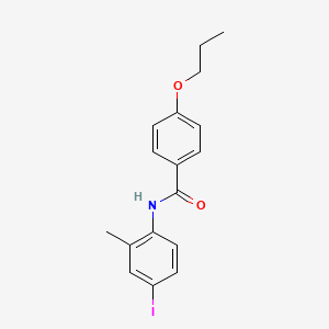 molecular formula C17H18INO2 B4887469 N-(4-iodo-2-methylphenyl)-4-propoxybenzamide 