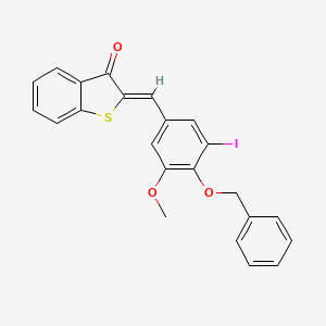 molecular formula C23H17IO3S B4887476 2-[4-(benzyloxy)-3-iodo-5-methoxybenzylidene]-1-benzothiophen-3(2H)-one 