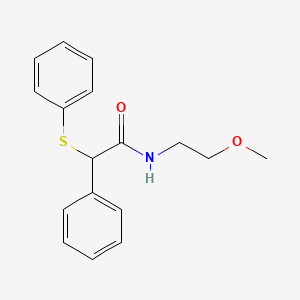 molecular formula C17H19NO2S B4887494 N-(2-methoxyethyl)-2-phenyl-2-(phenylthio)acetamide 
