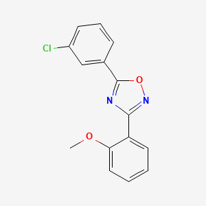 molecular formula C15H11ClN2O2 B4887516 5-(3-chlorophenyl)-3-(2-methoxyphenyl)-1,2,4-oxadiazole 