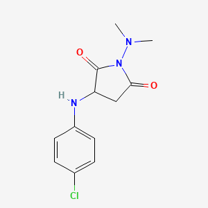 molecular formula C12H14ClN3O2 B4887521 3-[(4-chlorophenyl)amino]-1-(dimethylamino)-2,5-pyrrolidinedione 