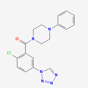 molecular formula C18H17ClN6O B4887540 1-[2-chloro-5-(1H-tetrazol-1-yl)benzoyl]-4-phenylpiperazine 