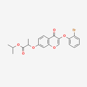 molecular formula C21H19BrO6 B4887550 isopropyl 2-{[3-(2-bromophenoxy)-4-oxo-4H-chromen-7-yl]oxy}propanoate 