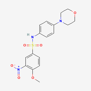 molecular formula C17H19N3O6S B4887579 4-methoxy-N-[4-(4-morpholinyl)phenyl]-3-nitrobenzenesulfonamide 