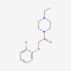 molecular formula C14H19BrN2O2 B4887601 1-[(2-bromophenoxy)acetyl]-4-ethylpiperazine 