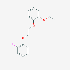 molecular formula C17H19IO3 B4887608 1-[2-(2-ethoxyphenoxy)ethoxy]-2-iodo-4-methylbenzene 
