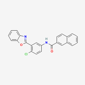 molecular formula C24H15ClN2O2 B4887613 N-[3-(1,3-benzoxazol-2-yl)-4-chlorophenyl]-2-naphthamide 