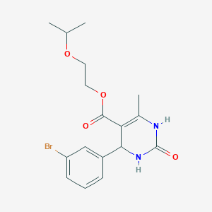 molecular formula C17H21BrN2O4 B4887649 2-isopropoxyethyl 4-(3-bromophenyl)-6-methyl-2-oxo-1,2,3,4-tetrahydro-5-pyrimidinecarboxylate 