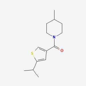 molecular formula C14H21NOS B4887659 1-[(5-isopropyl-3-thienyl)carbonyl]-4-methylpiperidine 