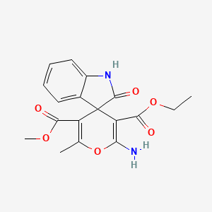 molecular formula C18H18N2O6 B4887663 3'-ethyl 5'-methyl 2'-amino-6'-methyl-2-oxo-1,2-dihydrospiro[indole-3,4'-pyran]-3',5'-dicarboxylate 