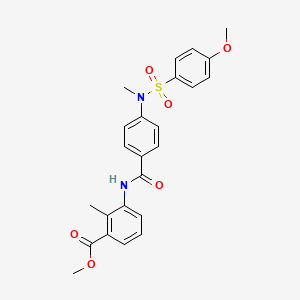 molecular formula C24H24N2O6S B4887683 methyl 3-({4-[[(4-methoxyphenyl)sulfonyl](methyl)amino]benzoyl}amino)-2-methylbenzoate 