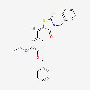 molecular formula C26H23NO3S2 B4887704 3-benzyl-5-[4-(benzyloxy)-3-ethoxybenzylidene]-2-thioxo-1,3-thiazolidin-4-one 