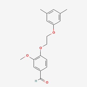 molecular formula C18H20O4 B4887715 4-[2-(3,5-dimethylphenoxy)ethoxy]-3-methoxybenzaldehyde 