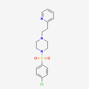 molecular formula C17H20ClN3O2S B4887734 1-[(4-chlorophenyl)sulfonyl]-4-[2-(2-pyridinyl)ethyl]piperazine 