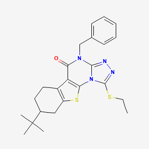 molecular formula C24H28N4OS2 B4887739 4-benzyl-8-tert-butyl-1-(ethylthio)-6,7,8,9-tetrahydro[1]benzothieno[3,2-e][1,2,4]triazolo[4,3-a]pyrimidin-5(4H)-one 