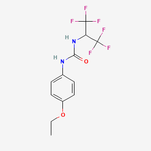 molecular formula C12H12F6N2O2 B4887771 N-(4-ethoxyphenyl)-N'-[2,2,2-trifluoro-1-(trifluoromethyl)ethyl]urea 