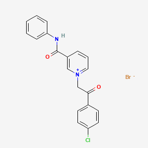 3-(anilinocarbonyl)-1-[2-(4-chlorophenyl)-2-oxoethyl]pyridinium bromide