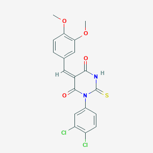 1-(3,4-dichlorophenyl)-5-(3,4-dimethoxybenzylidene)-2-thioxodihydro-4,6(1H,5H)-pyrimidinedione