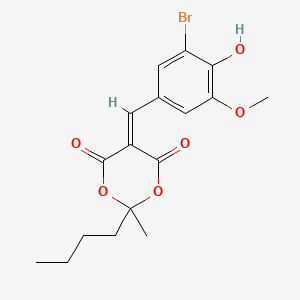 5-(3-bromo-4-hydroxy-5-methoxybenzylidene)-2-butyl-2-methyl-1,3-dioxane-4,6-dione