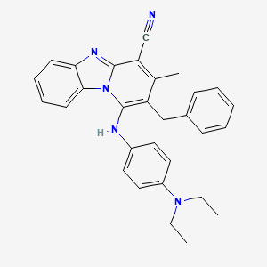 molecular formula C30H29N5 B4887895 2-benzyl-1-{[4-(diethylamino)phenyl]amino}-3-methylpyrido[1,2-a]benzimidazole-4-carbonitrile 