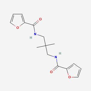 molecular formula C15H18N2O4 B4887901 N-[3-(2-furoylamino)-2,2-dimethylpropyl]-2-furamide 