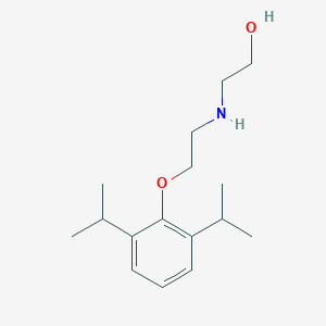 molecular formula C16H27NO2 B4887907 2-{[2-(2,6-diisopropylphenoxy)ethyl]amino}ethanol 