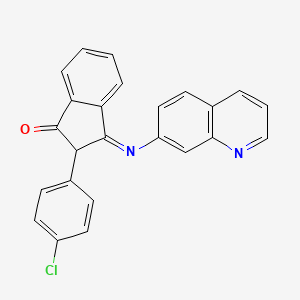 molecular formula C24H15ClN2O B4887945 2-(4-chlorophenyl)-3-(7-quinolinylimino)-1-indanone 
