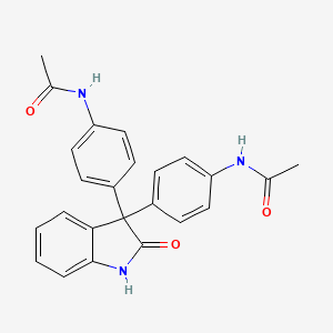 molecular formula C24H21N3O3 B4887959 N,N'-[(2-oxo-2,3-dihydro-1H-indole-3,3-diyl)di-4,1-phenylene]diacetamide 