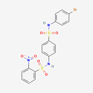 molecular formula C18H14BrN3O6S2 B4887971 N-(4-{[(4-bromophenyl)amino]sulfonyl}phenyl)-2-nitrobenzenesulfonamide 